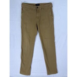 American Eagle Pants Mens 30x34 Tan Khaki Slim Straight Stretch Preppy Workwear